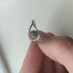 Labradorite sterling silver teardrop ring